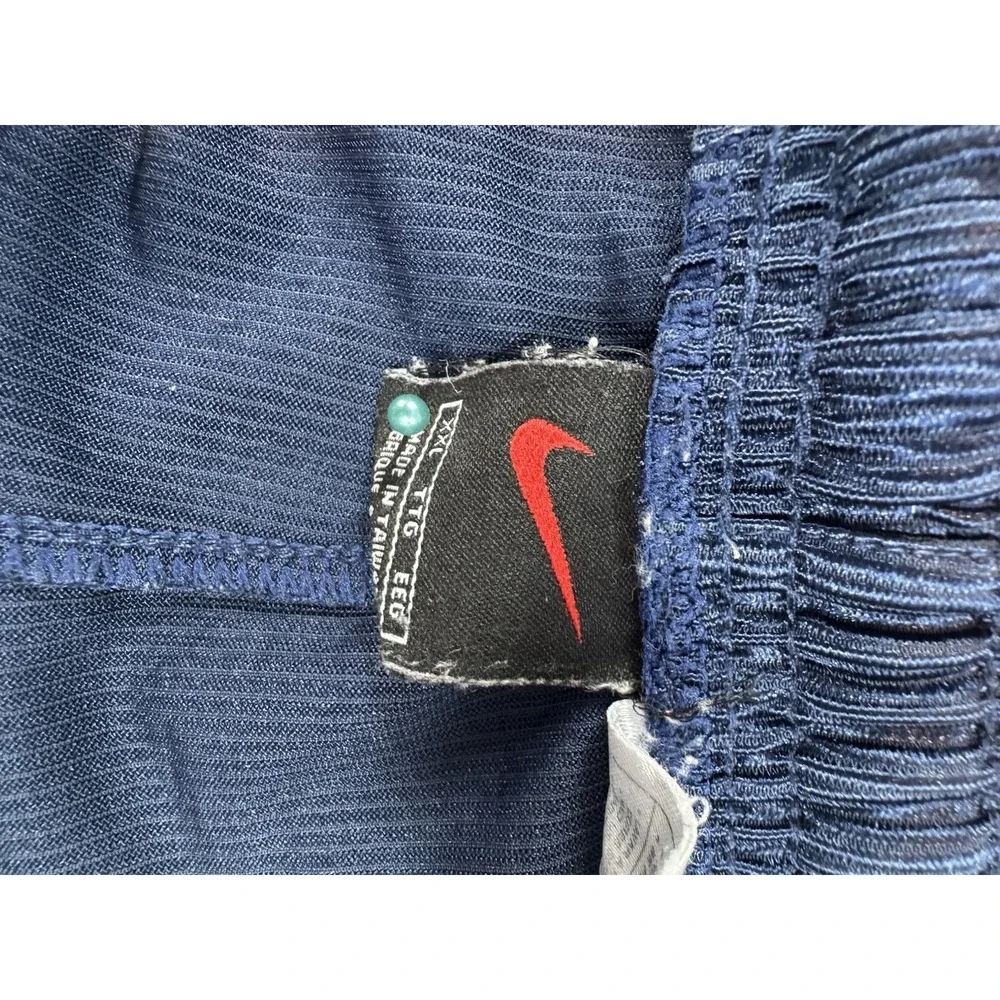 Nike Shorts Men's XXLarge Blue‎ Swoosh Basketball Silky Satin Dazzle Y2K Baggy